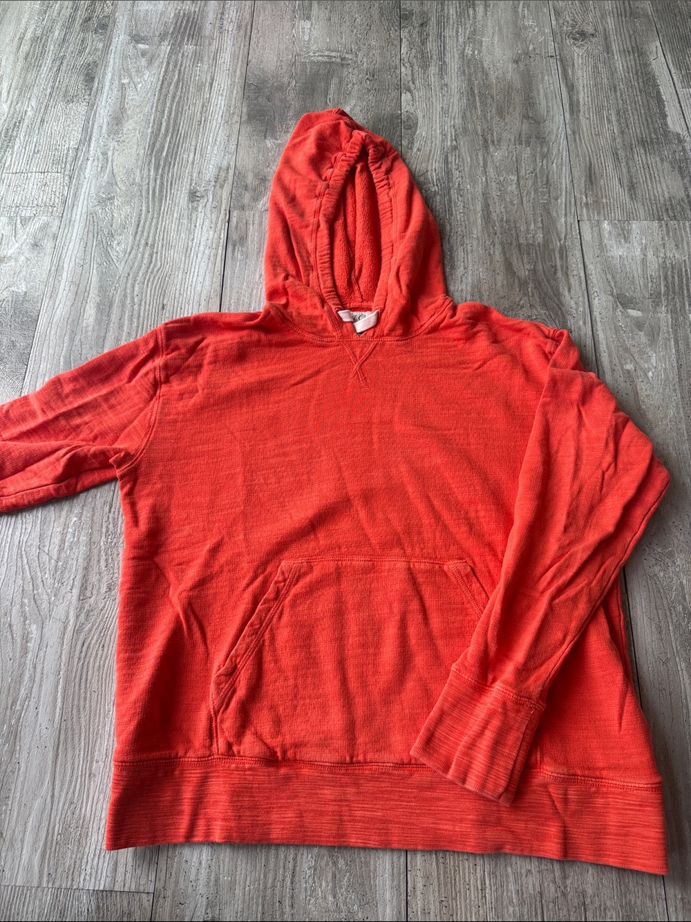 J. Crew Lightweight Hooded Pullover - Coral Red
